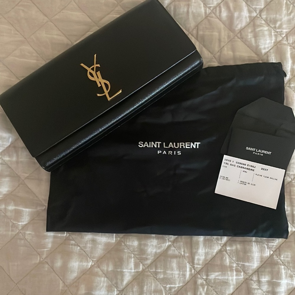 Saint Laurent YSL black clutch